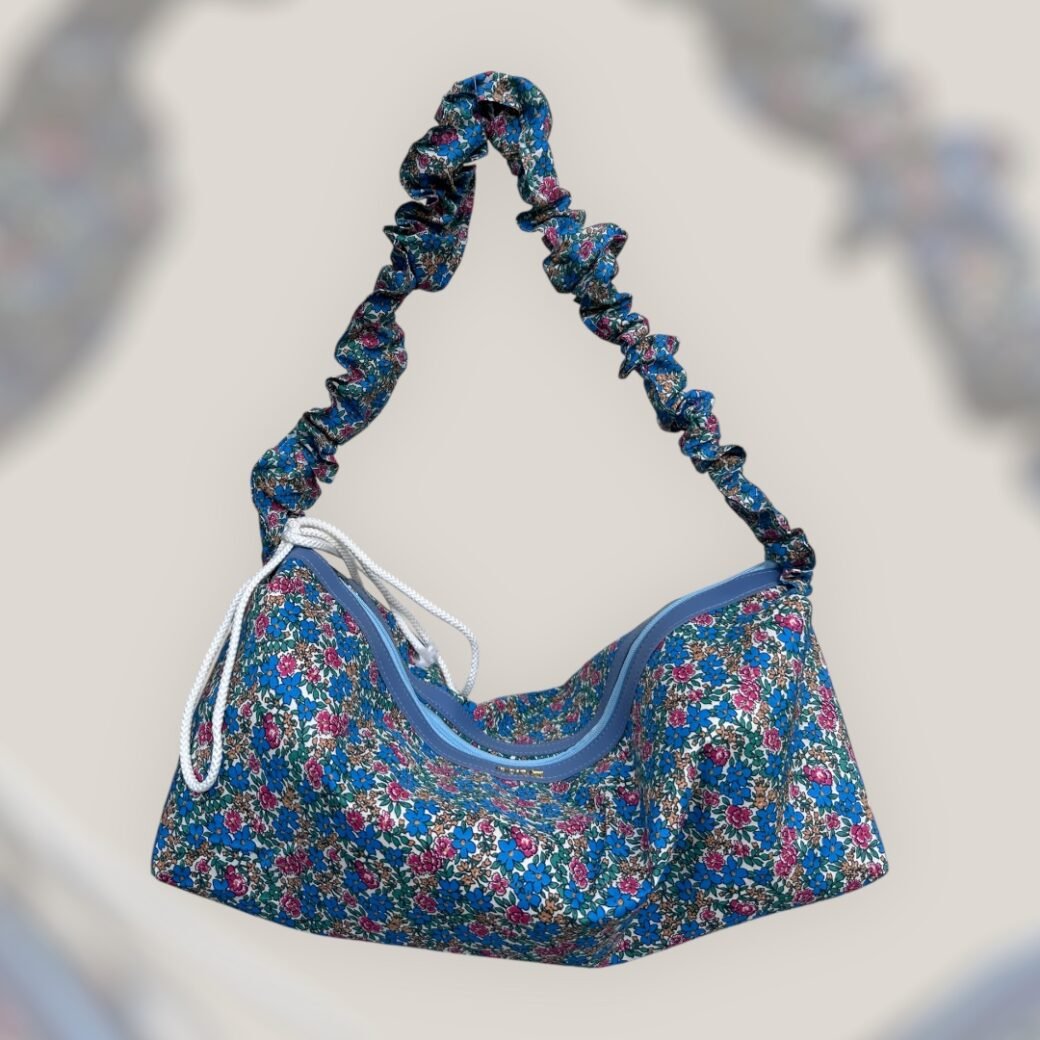 blue Floral Fab Shoulder Bag - Image 2